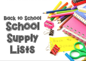 back to school supply lists