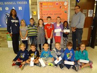 Group photo of students of the month for November