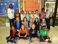 Group photo of students of the month for November