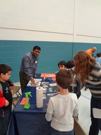 Students learning Hands on science