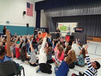 Students at COSI assembly