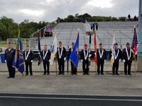 Color Guard with flags