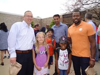 Group of Fathers with Students