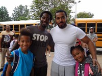 Group of students at Father's walk