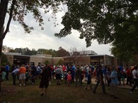 Group of students at Father's walk