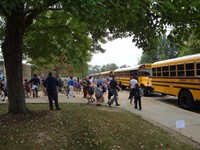 Group of students at Father's walk