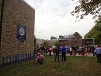 Group of students at Father's walk