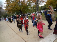 Students walking in Harvest Parade
