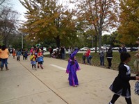 Students walking in Harvest Parade