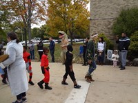 Students walking in Harvest Parade