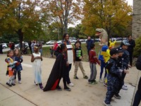 Students walking in Harvest Parade