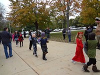 Students walking in Harvest Parade