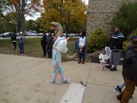 Students walking in Harvest Parade