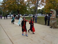 Students walking in Harvest Parade