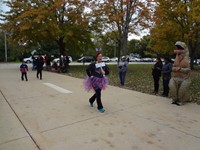 Students walking in Harvest Parade