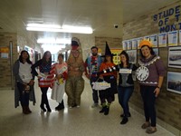 Students walking in Harvest Parade