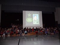 Students singing in Veterans day performance