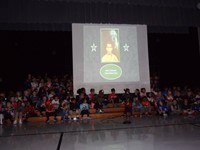 Students singing in Veterans day performance