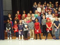 Students singing in Veterans day performance