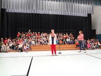 Students singing in Veterans day performance