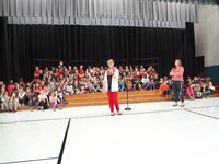 Students singing in Veterans day performance