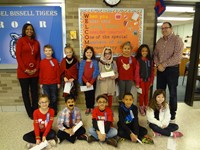 Group photo of students of the month for February