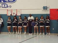 Cheerleaders at pep rally