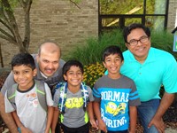 Students with their Fathers