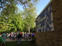 People walking in Father's Walk