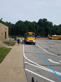 Students Learning bus safety