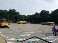 Students Learning bus safety