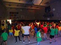 Students dancing