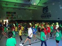 Students dancing