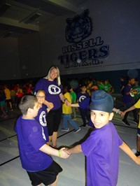 Students dancing