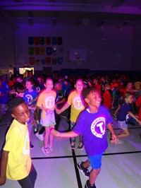 Students dancing