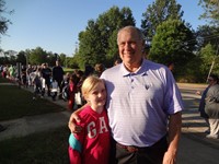 Fathers walking students to school