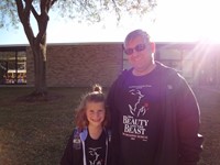 Fathers walking students to school