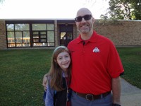 Fathers walking students to school