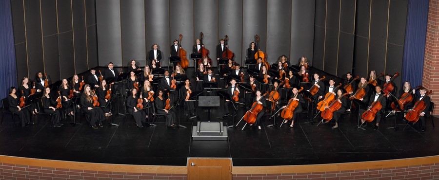 Orchestra on stage