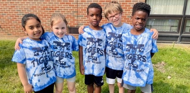 students participating in field day