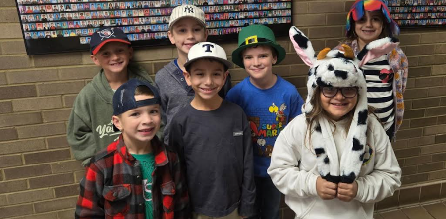 students wearing hats