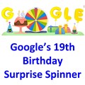 Google 19th Birthday Surprise Spinner