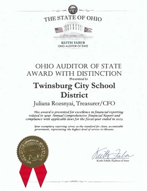 Auditor of State Award